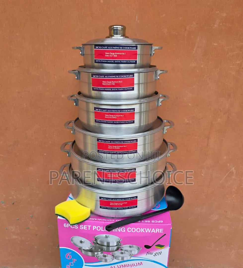 Aluminium Cookware Set (6 Pieces)