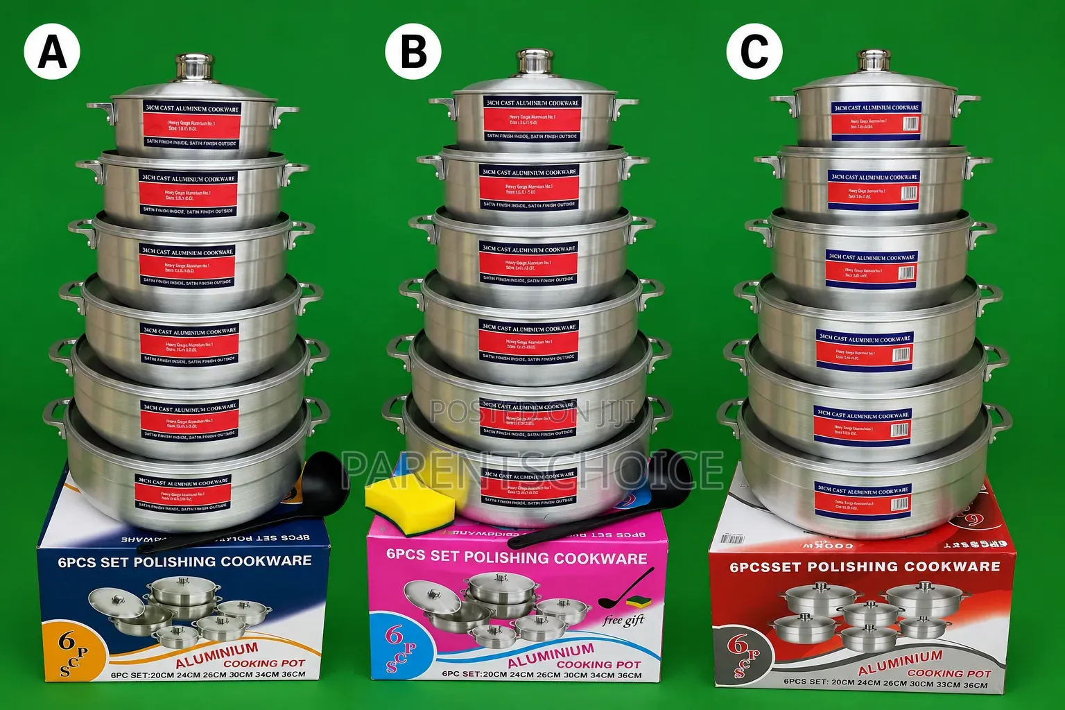 Aluminium Cookware Set (6 Pieces)