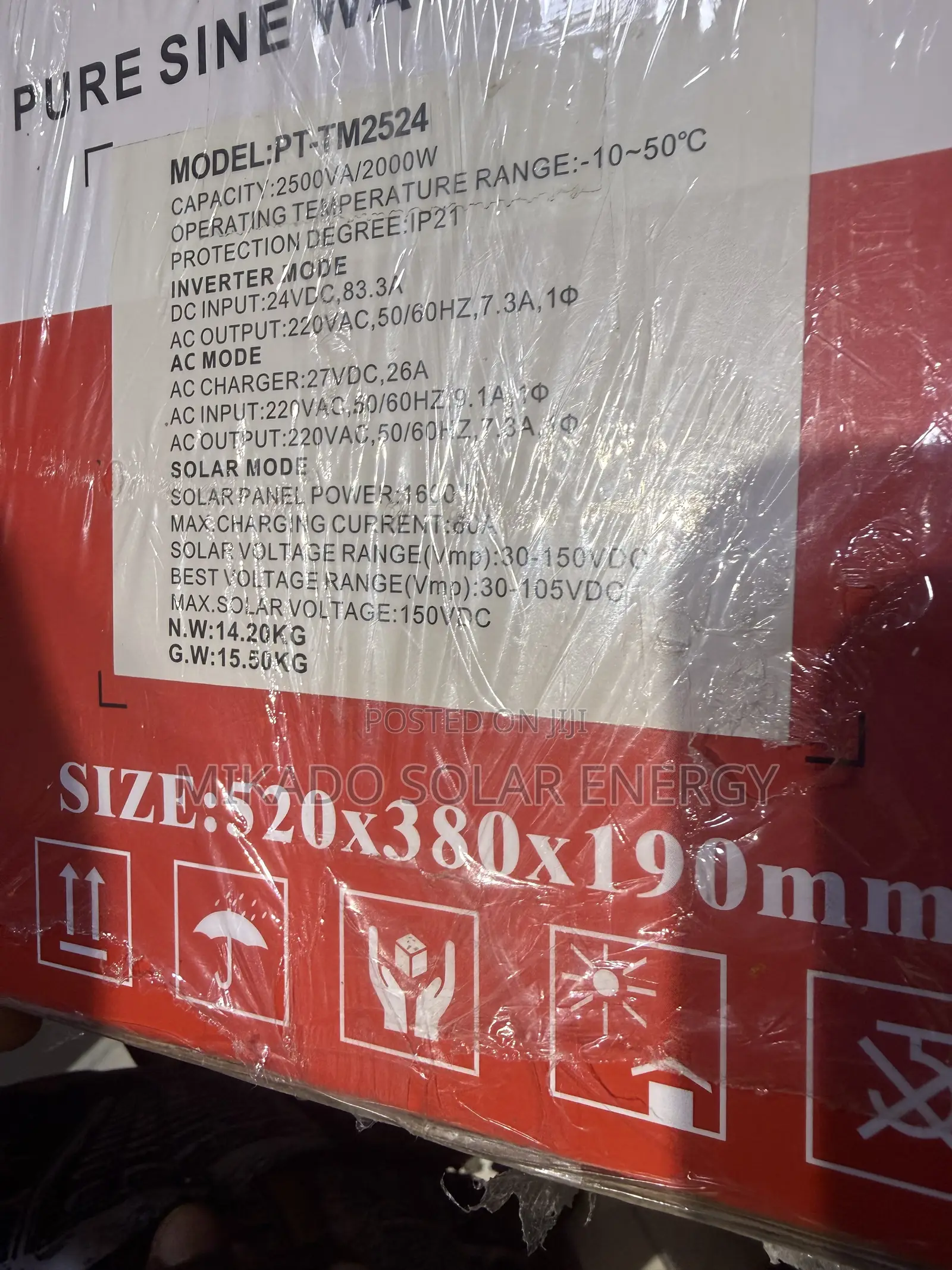 Sunfit 2.5kva 24v Hybrid Solar Inverter – Brand New