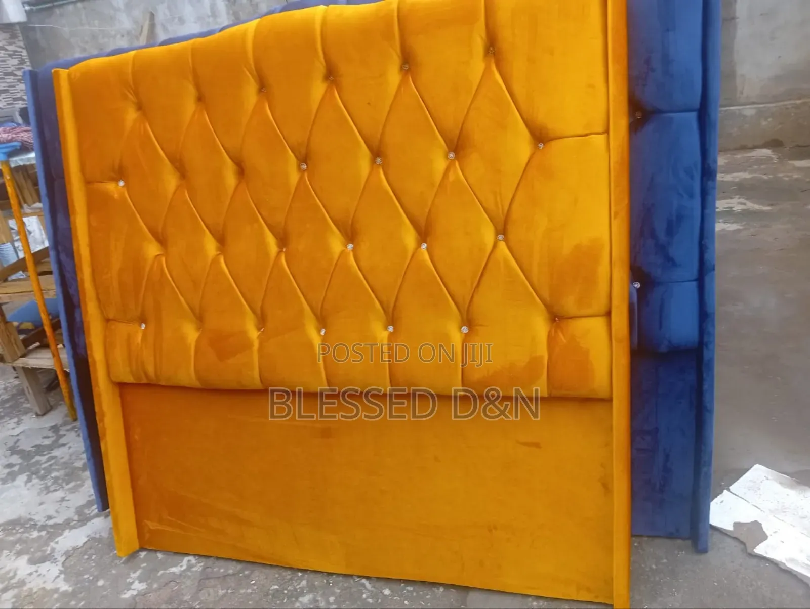 High Yellow Gold Paded Bed Frame