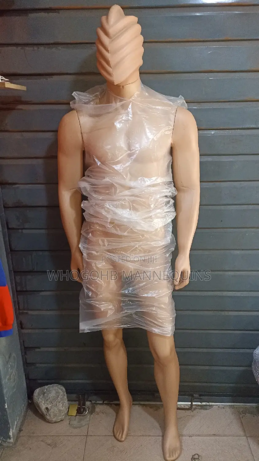 Plastic Macho Male Mannequin Brown Skin