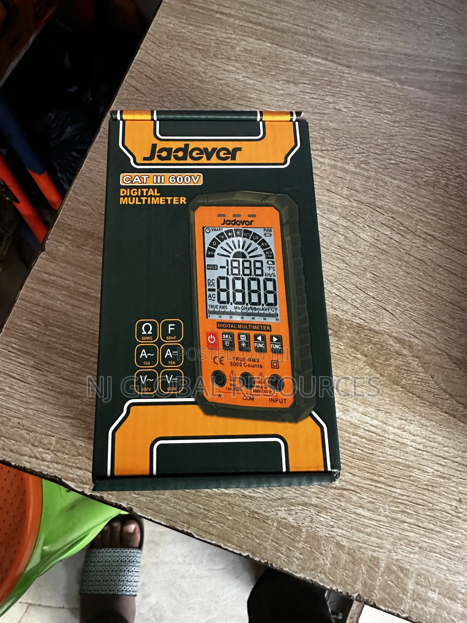 Digital Multimeter Jadever 600v 6000count, Full Screen Display