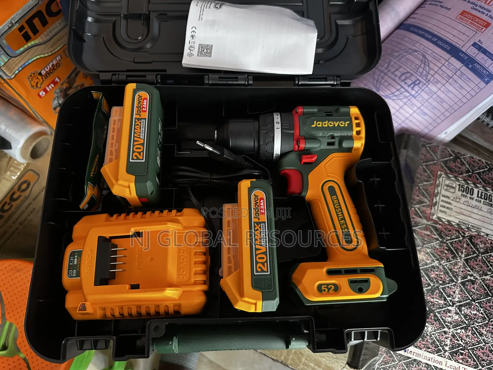 Compact Brushless Cordless Impact Drill Jadever 52nm