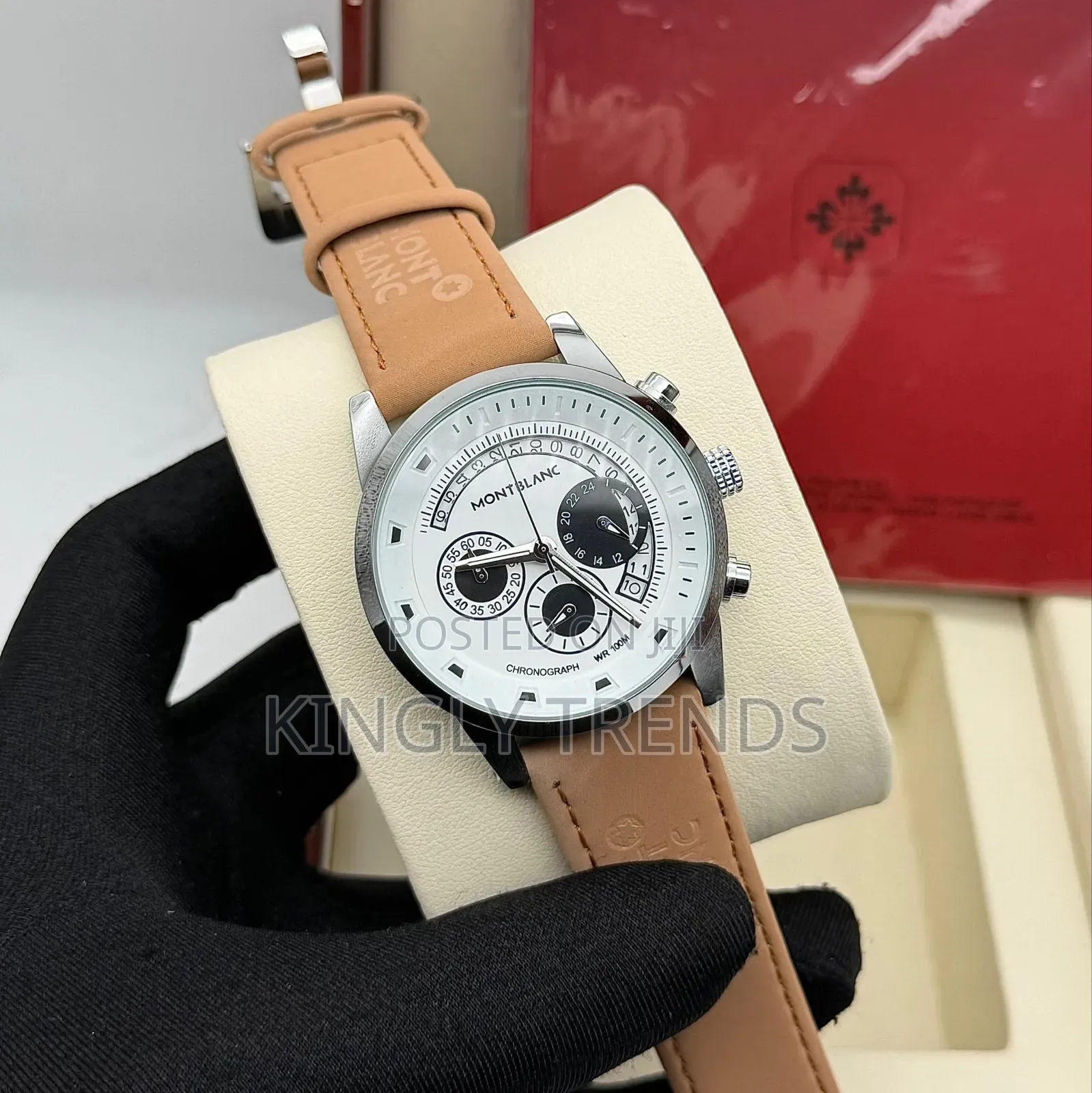 Luxury Patek Philippe Automatic Leather Wristwatch