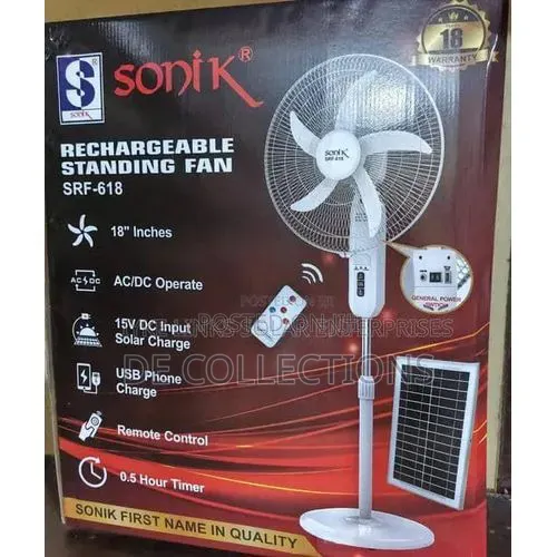 Sonik SRF-618 Rechargeable Standing Fan