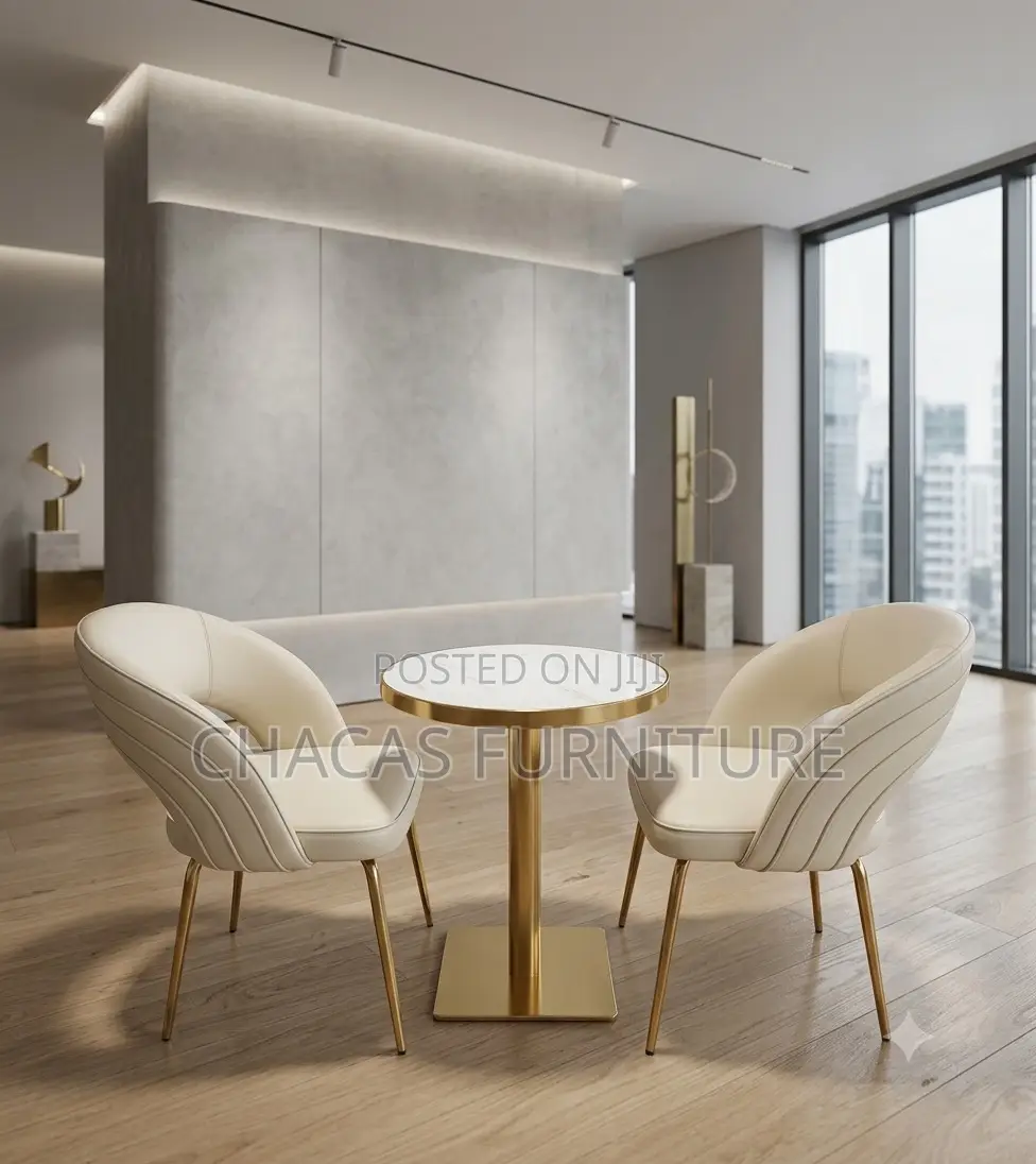 Elegant Gold-Accented Bistro Set