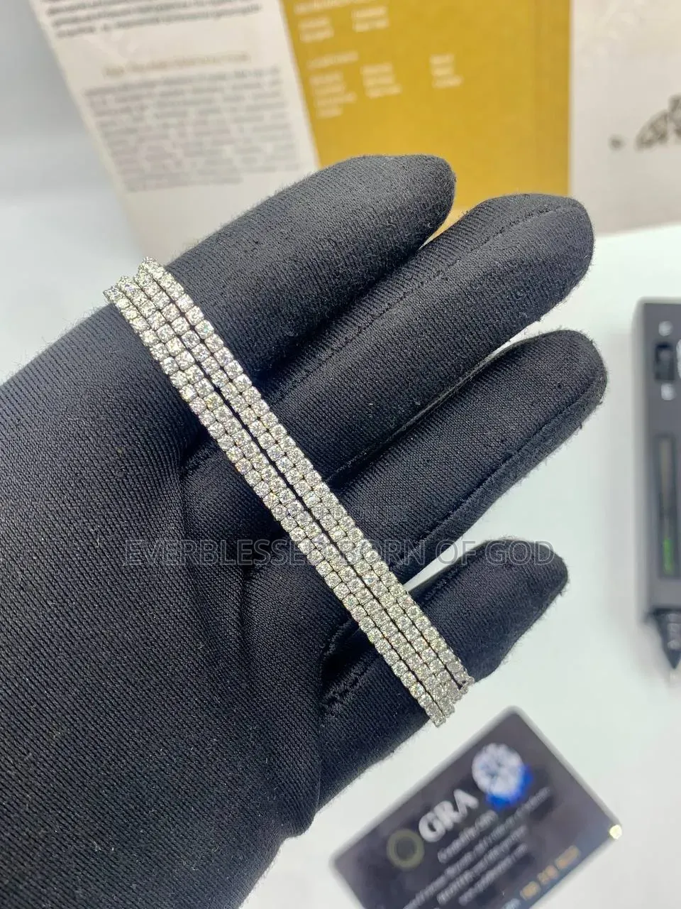 VVS Moissanite Diamond Adjustable Unisex Tennis in Store