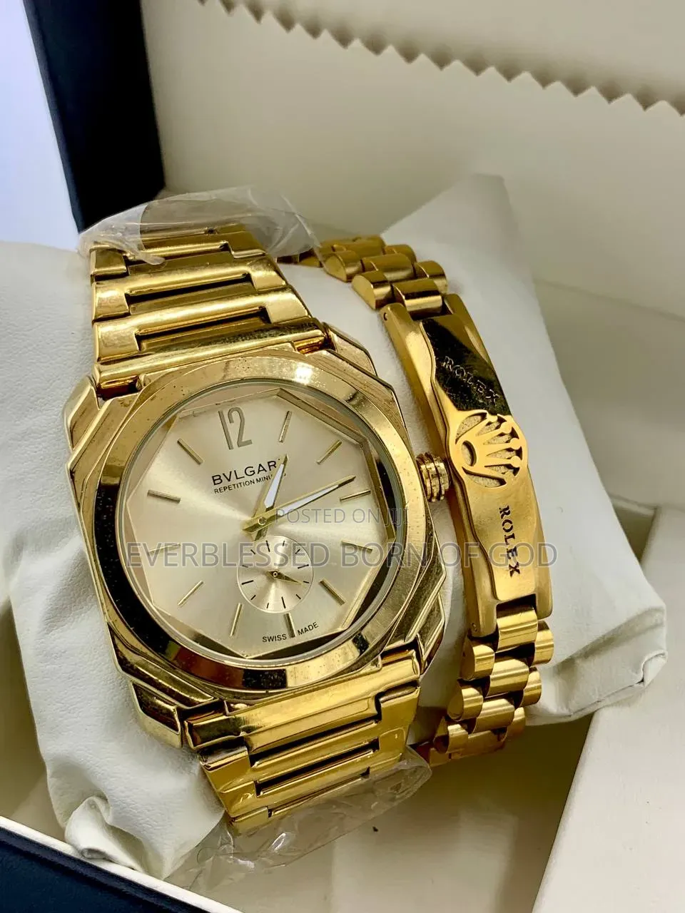 Top Quality Bvlgari Watch and Bracelet Set