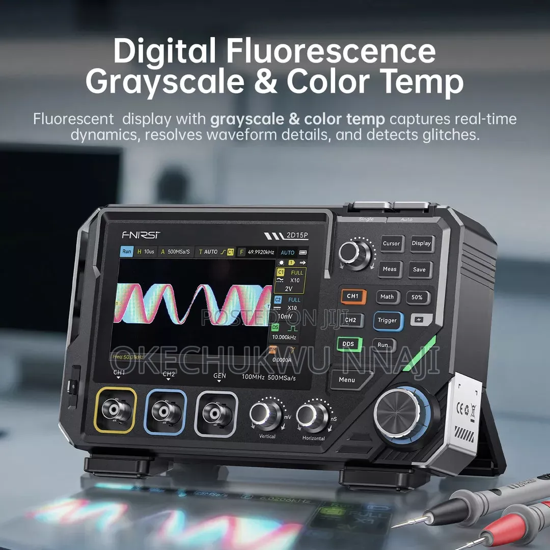 Fnirsi 2d15p 3-in-1 Benchtop 2ch Phosphor Oscilloscope Multimeter