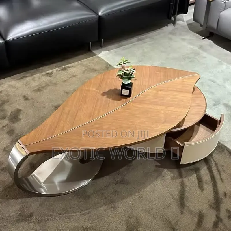 Modern Luxury Wooden Coffee Table With Storage Drawer