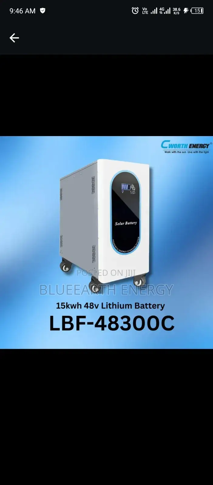 12 Kva Inverter and 15kwh Lithium Ion Battery