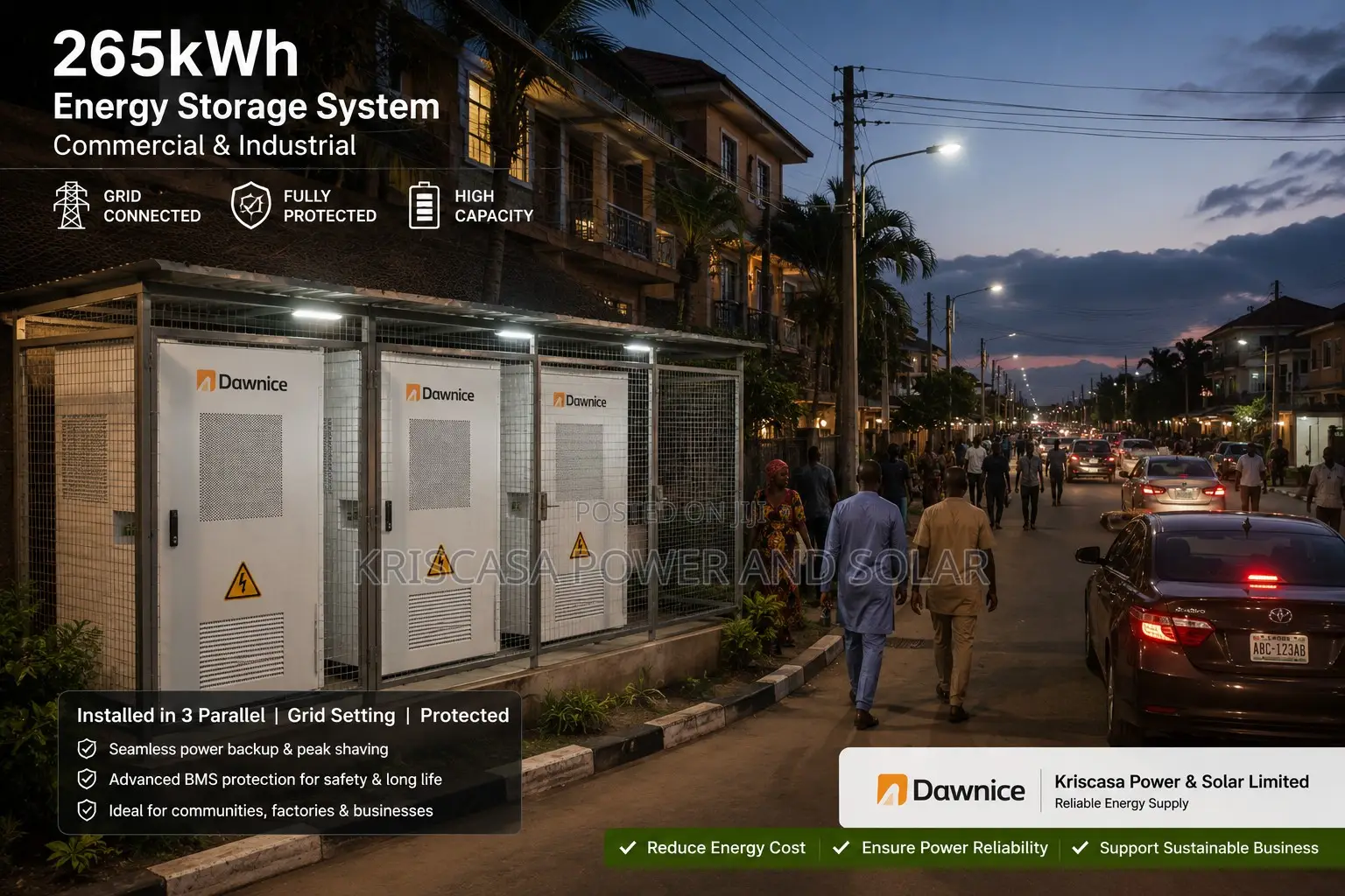 125kw/265kwh Energy Storage System Commercial and Industrial