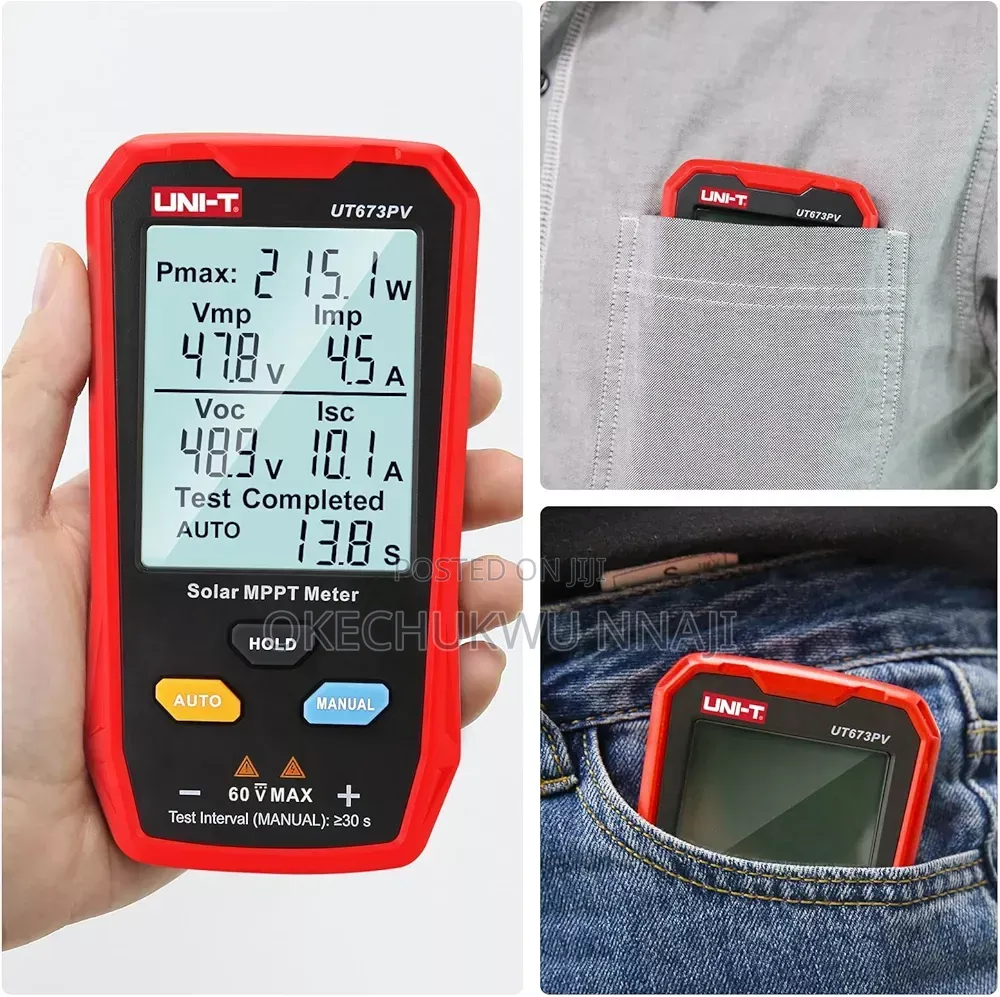Uni-T Solar Panel Tester, Solar MPPT Meter, 800w Photovoltaic Module