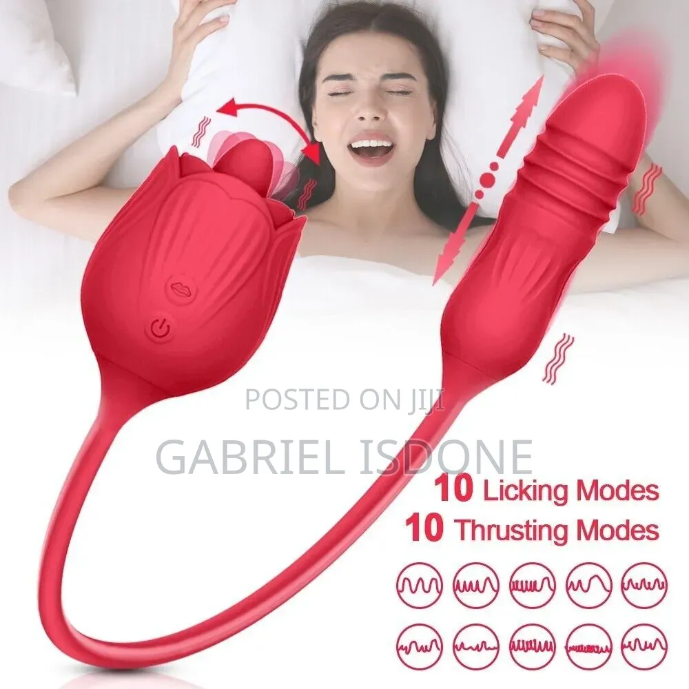 Rose Toy for Woman Vibrating - Rose Stimulator With 10 Modes 2 in 1