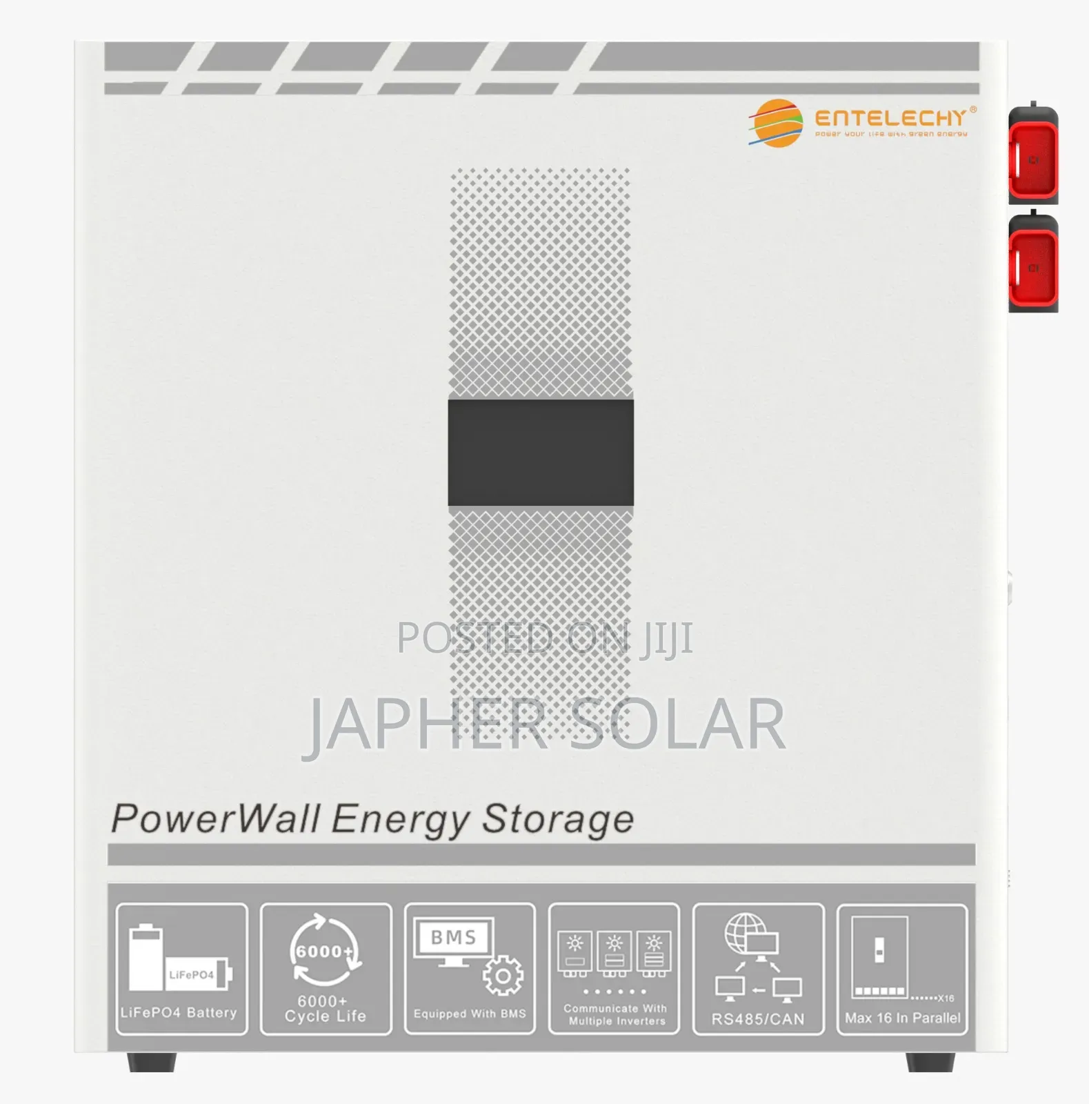 7.6kwh 24v Entelechy Lithium Battery With WIFI/Bluetooth Monitoring