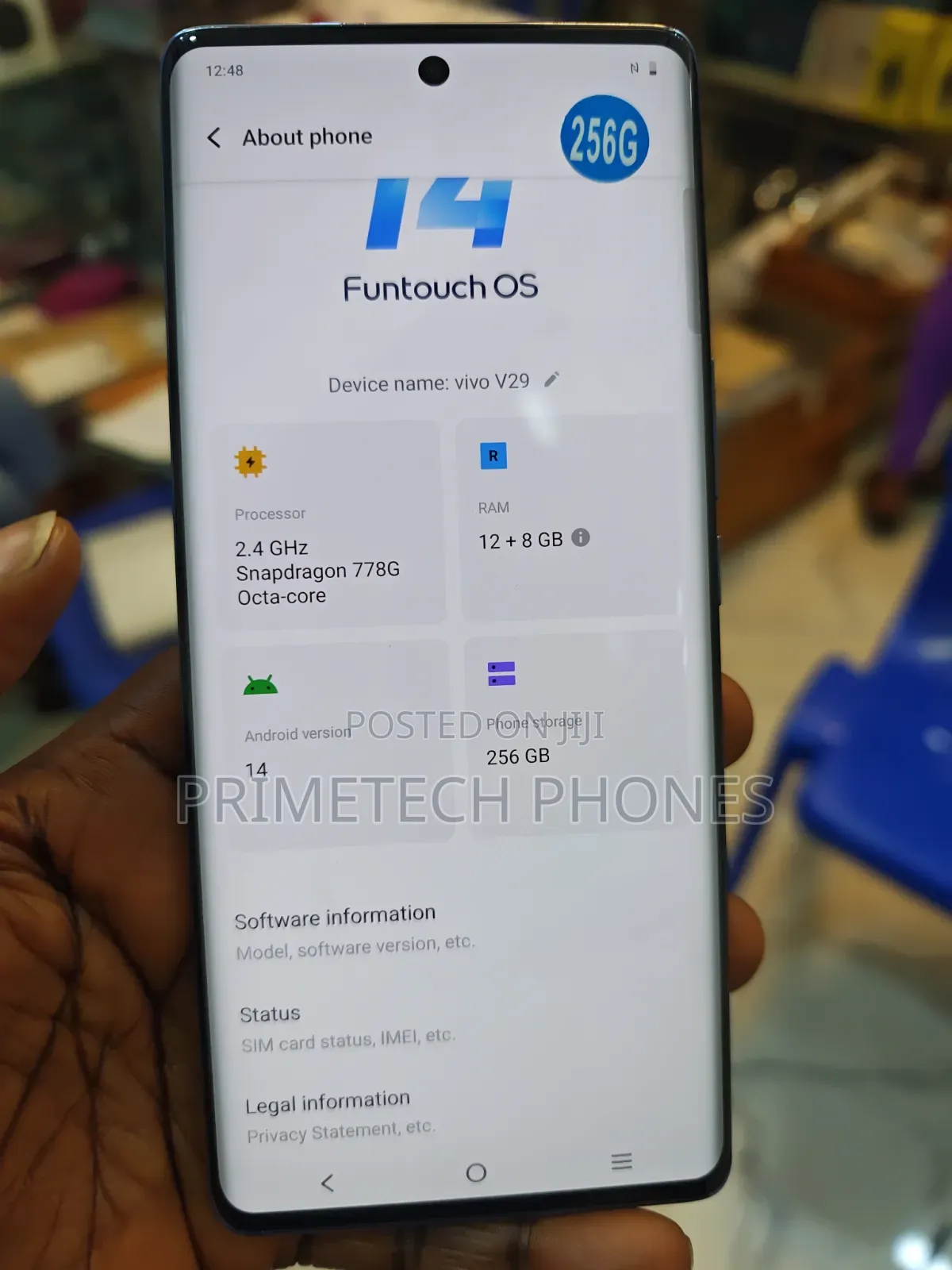Vivo V29 5G 256 GB Blue