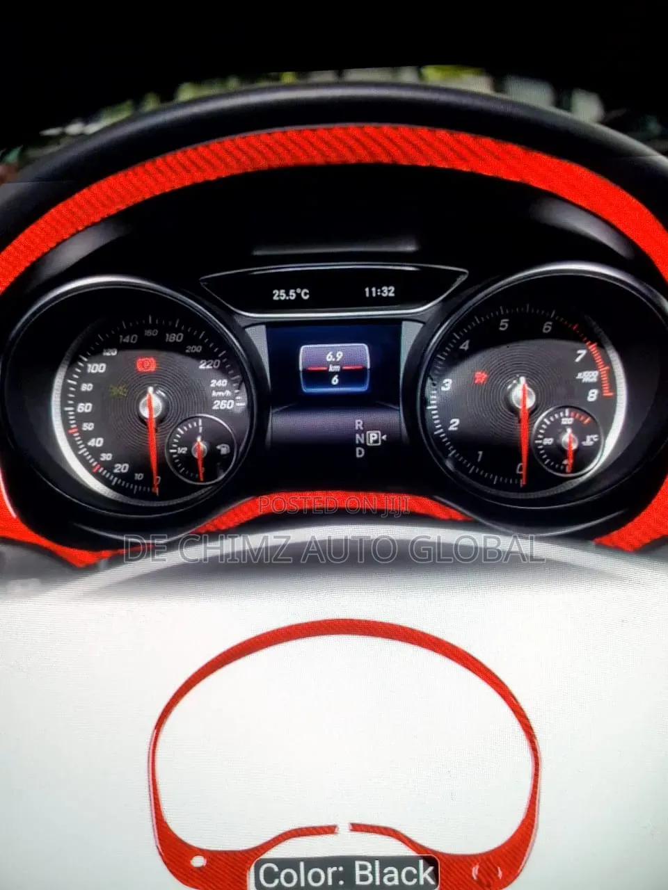 Carbon Fiber Dashboard Speedometer Frame Sticker