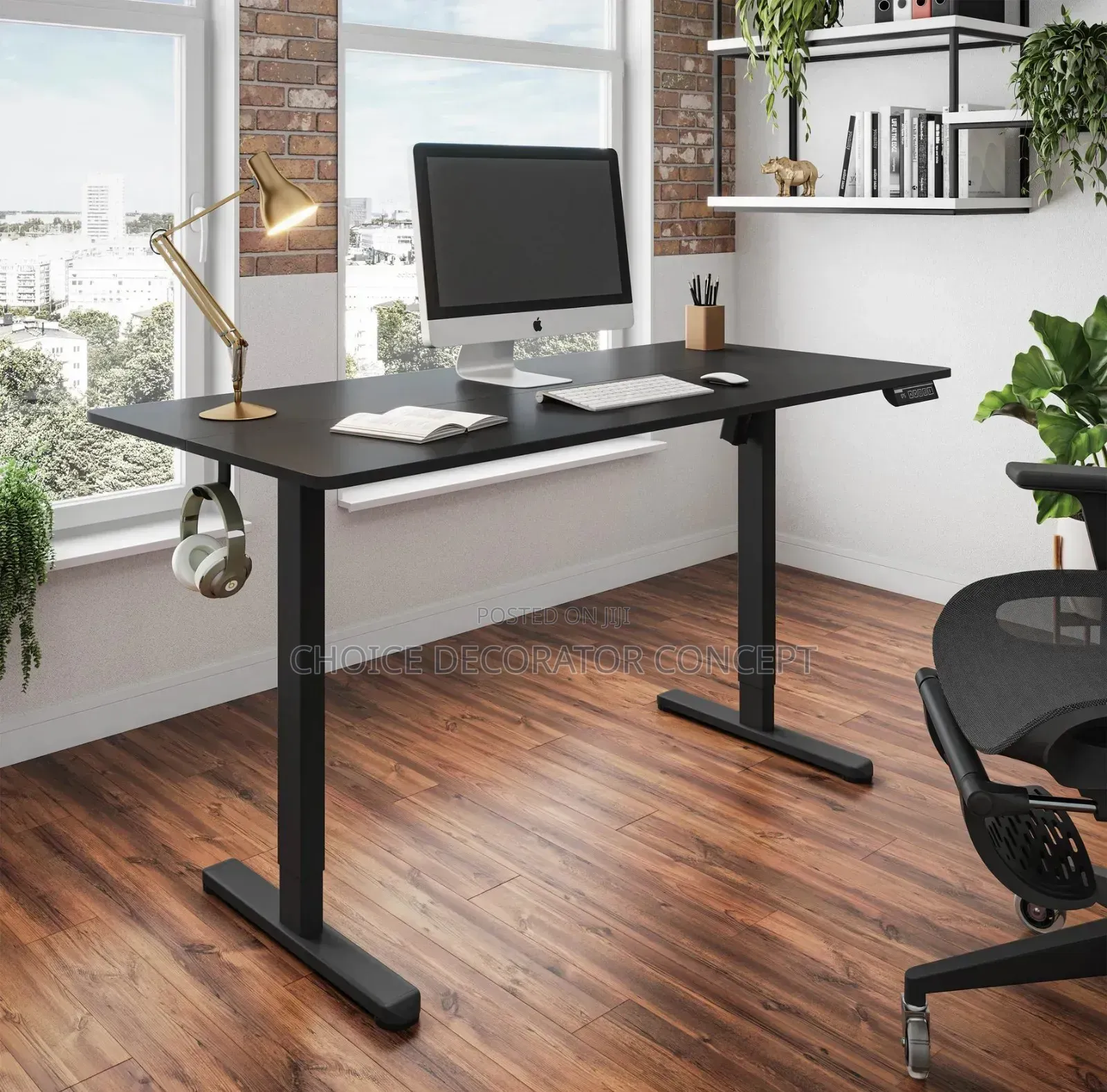 Adjustable Electric Standing Desk (Black) 1-4metet