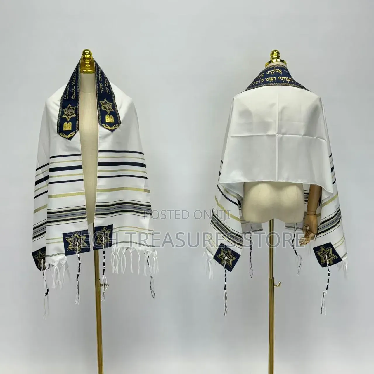 Fast Dispatch Israeli Polyester Prayer Shawl Jewish Messianic Talit
