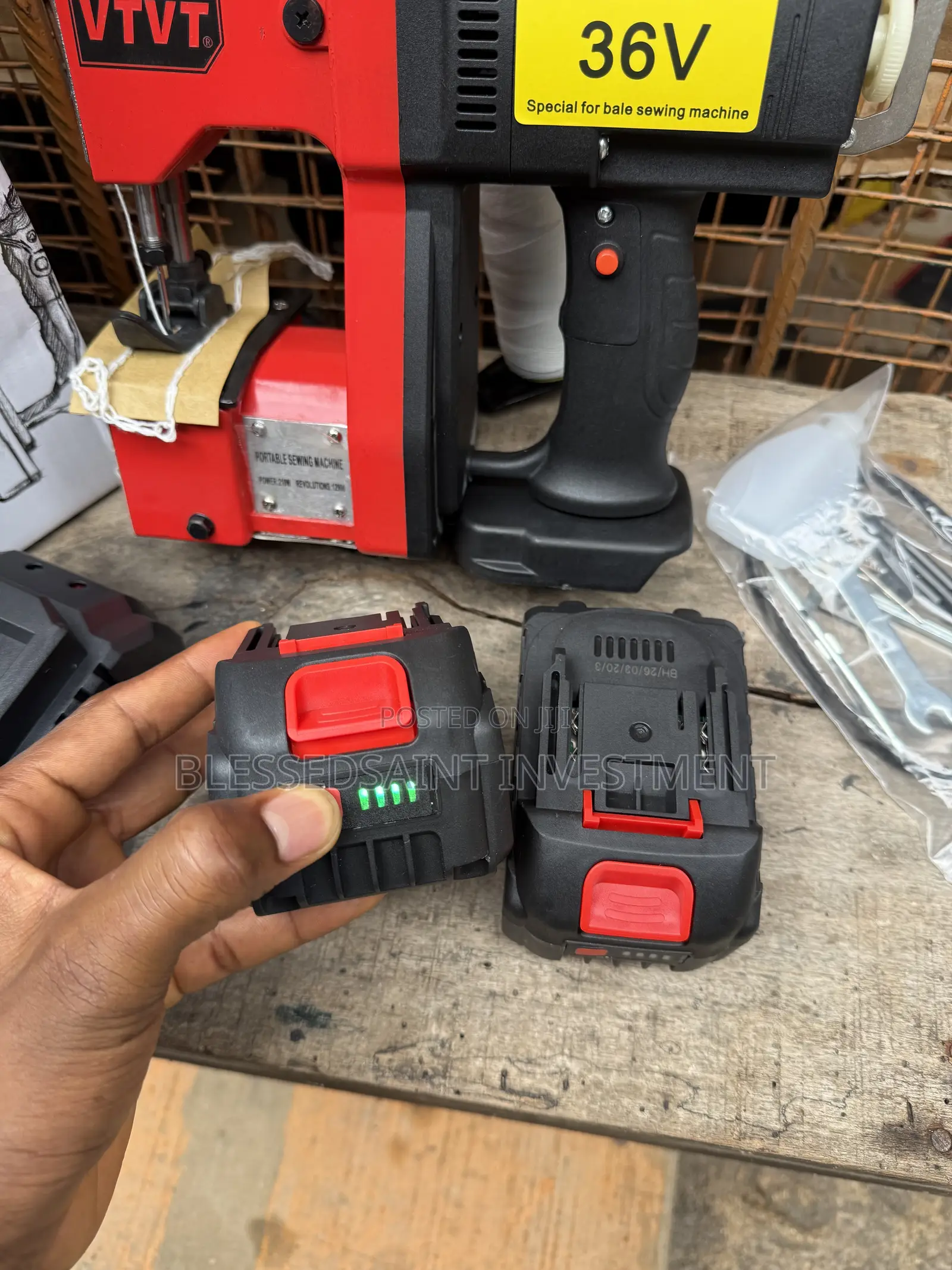 Cordless Bag Closer Machine 228volts With Battery Indicator