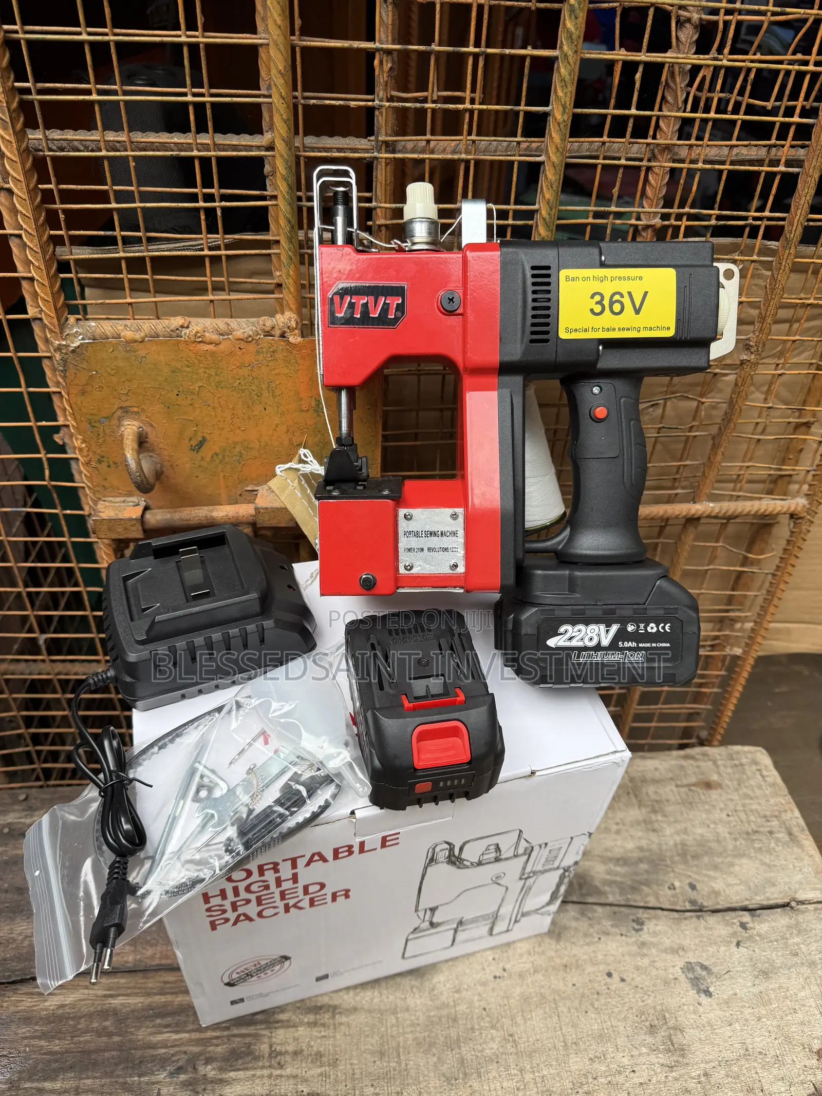 Cordless Bag Closer Machine 228volts With Battery Indicator