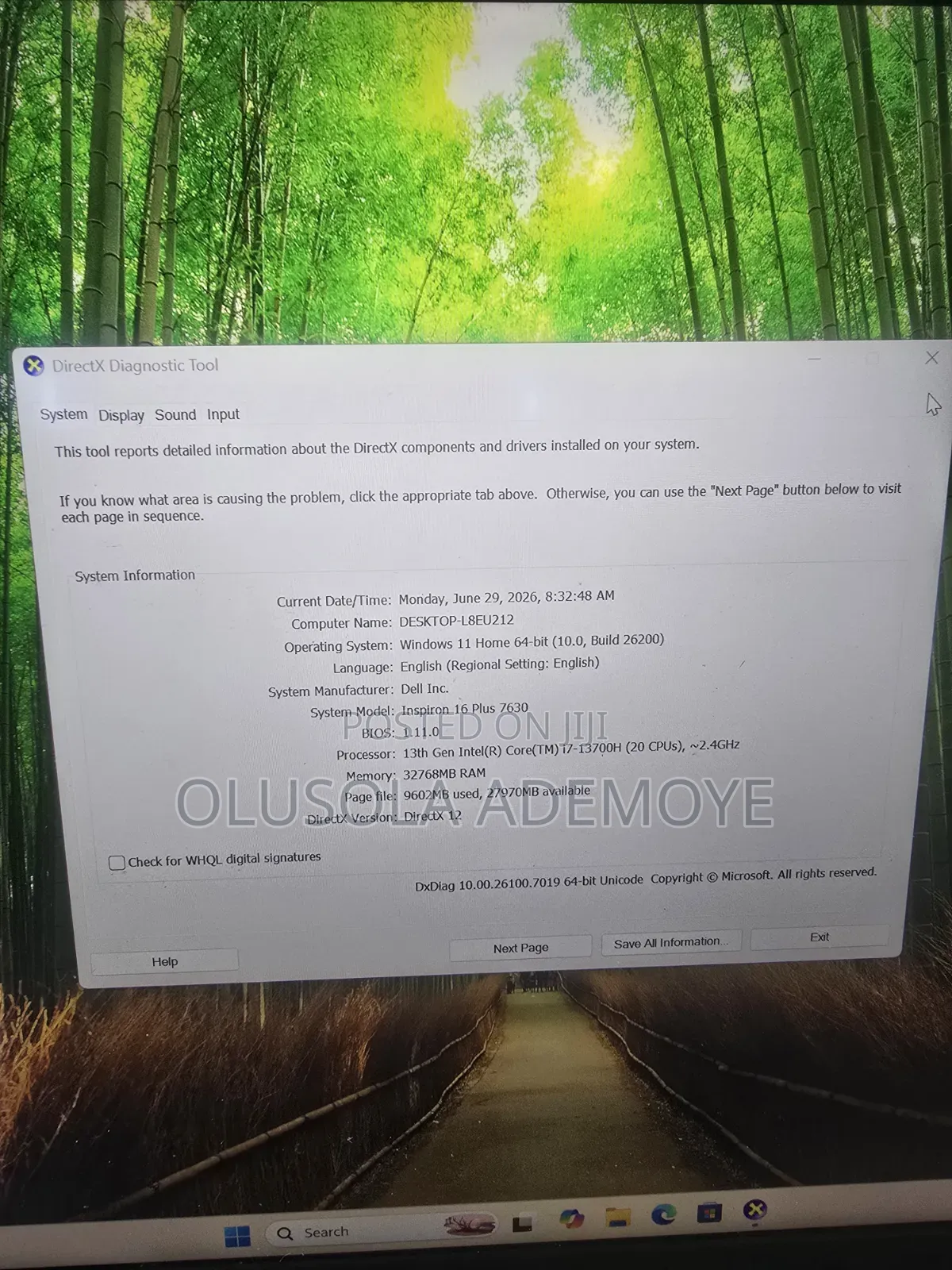 Laptop Dell Inspiron 16 7630 32GB Intel Core i7 SSD 1T