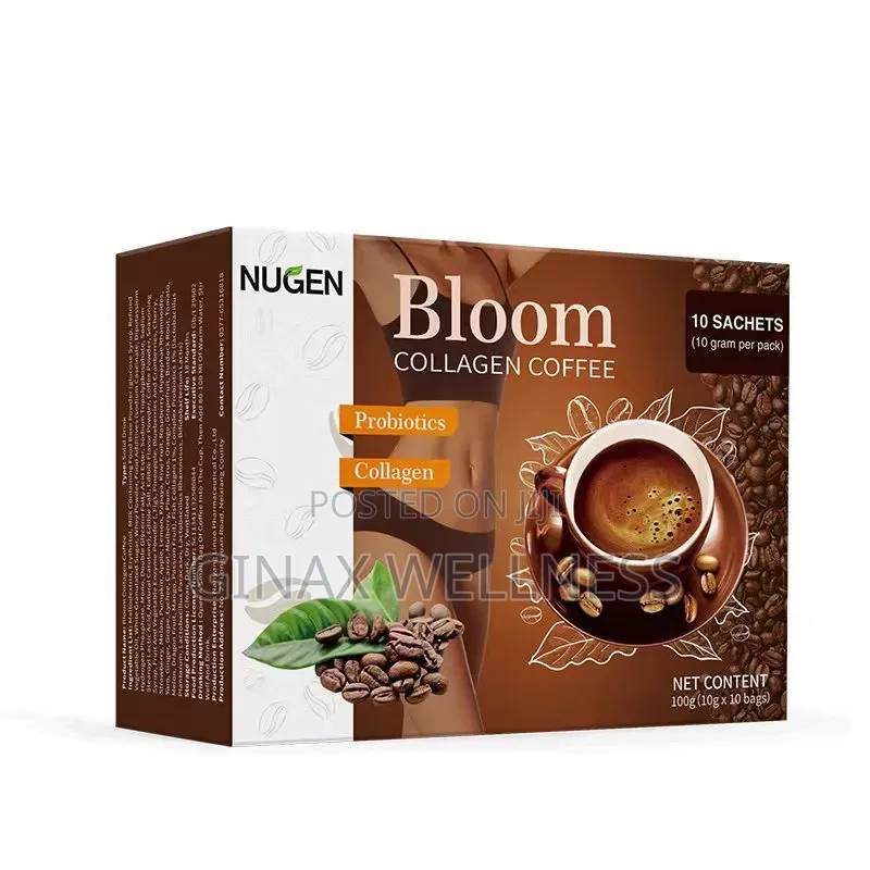 Nugen Bloom Collagen Coffee With Probiotics for Slimming and Beauty