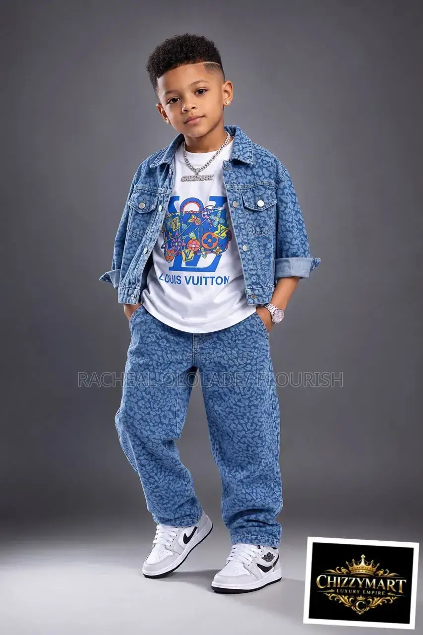 Elegant Children Jeans Up And Down
