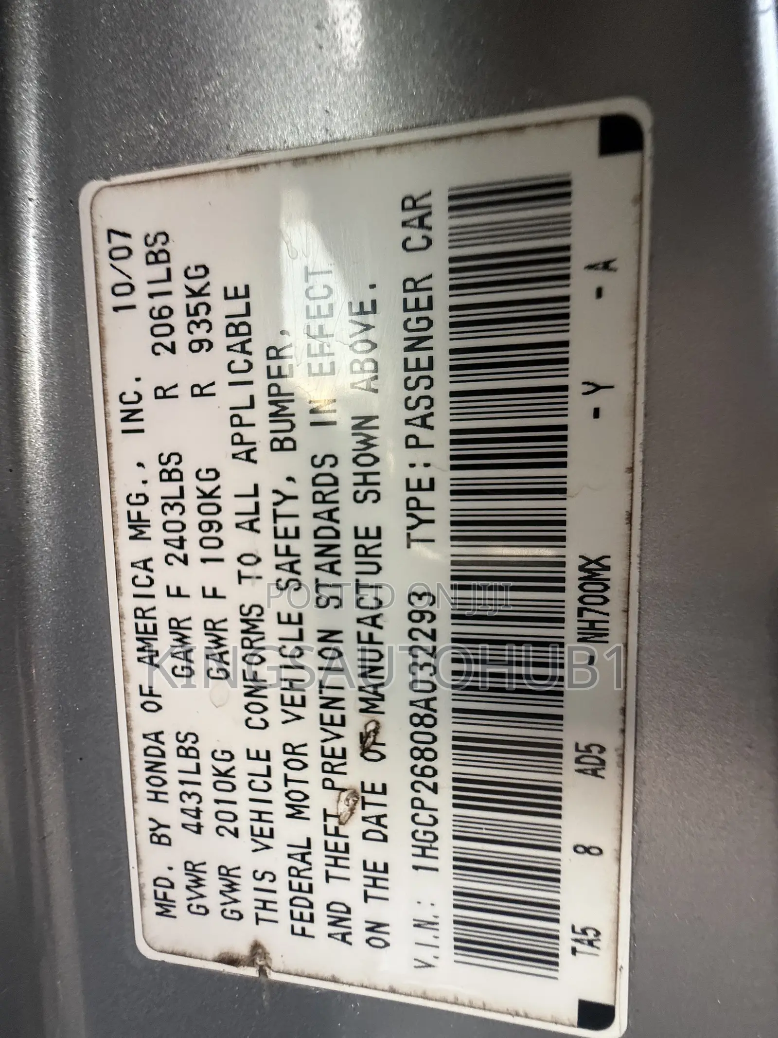 Honda Accord 2008 Silver