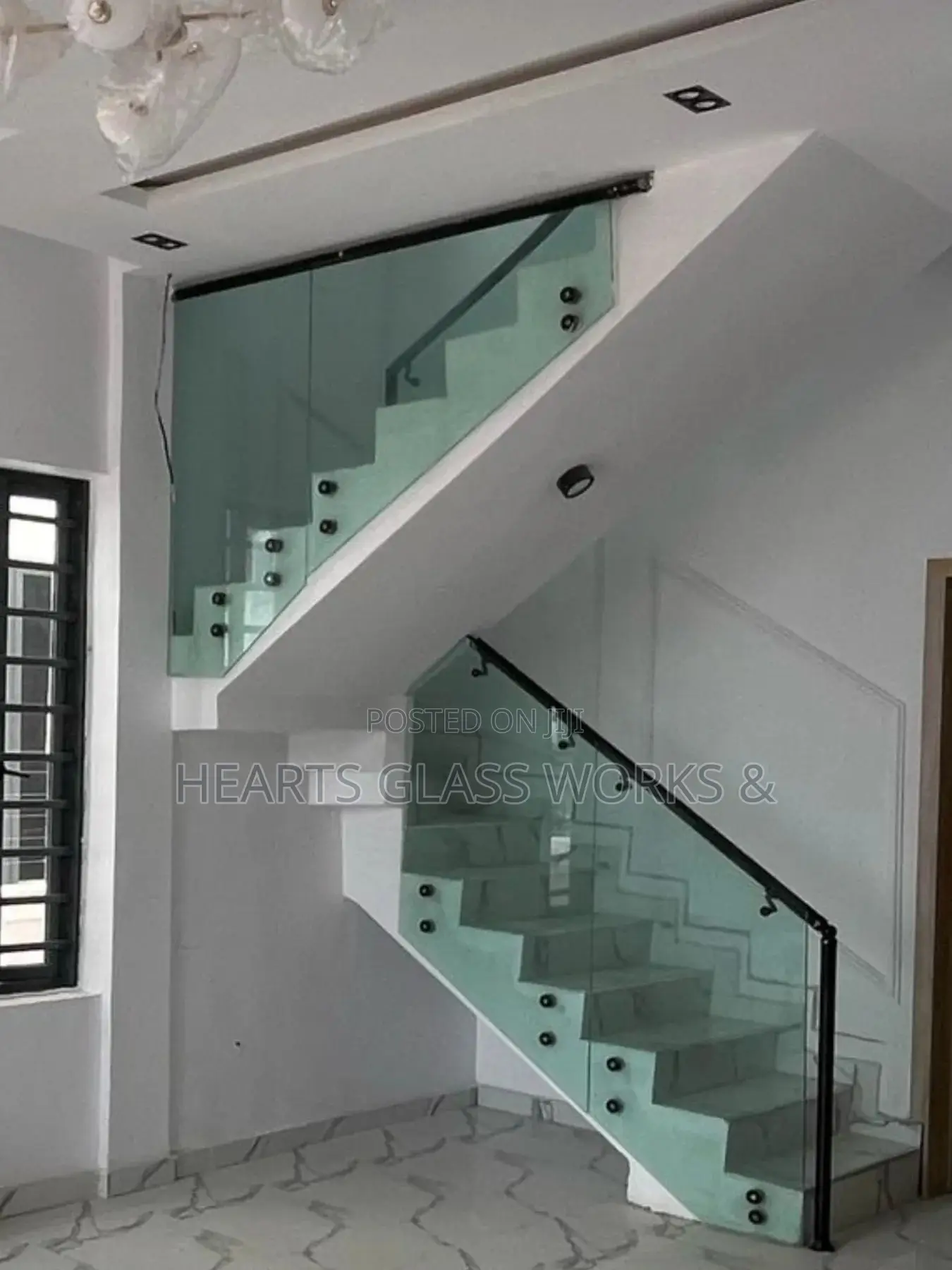 Staircase Glass Railing Balustrade Works