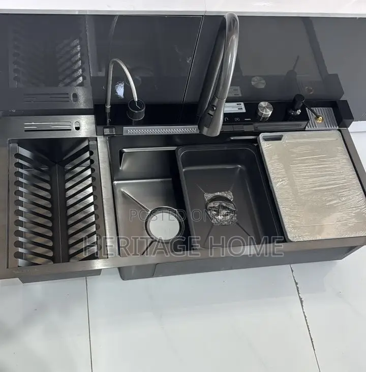 Five Buttons Special Sink With Plate Rack