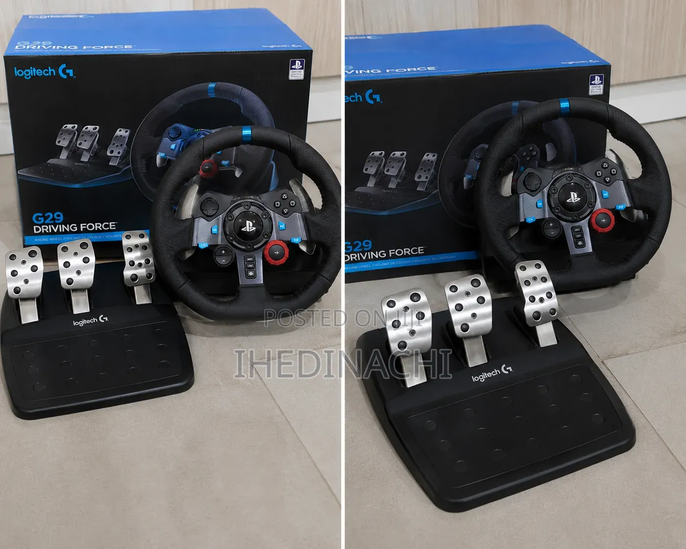 Logitech G29 Driving Force Racing Wheel Pedals For Ps5 Ps4 Ps3 Pc