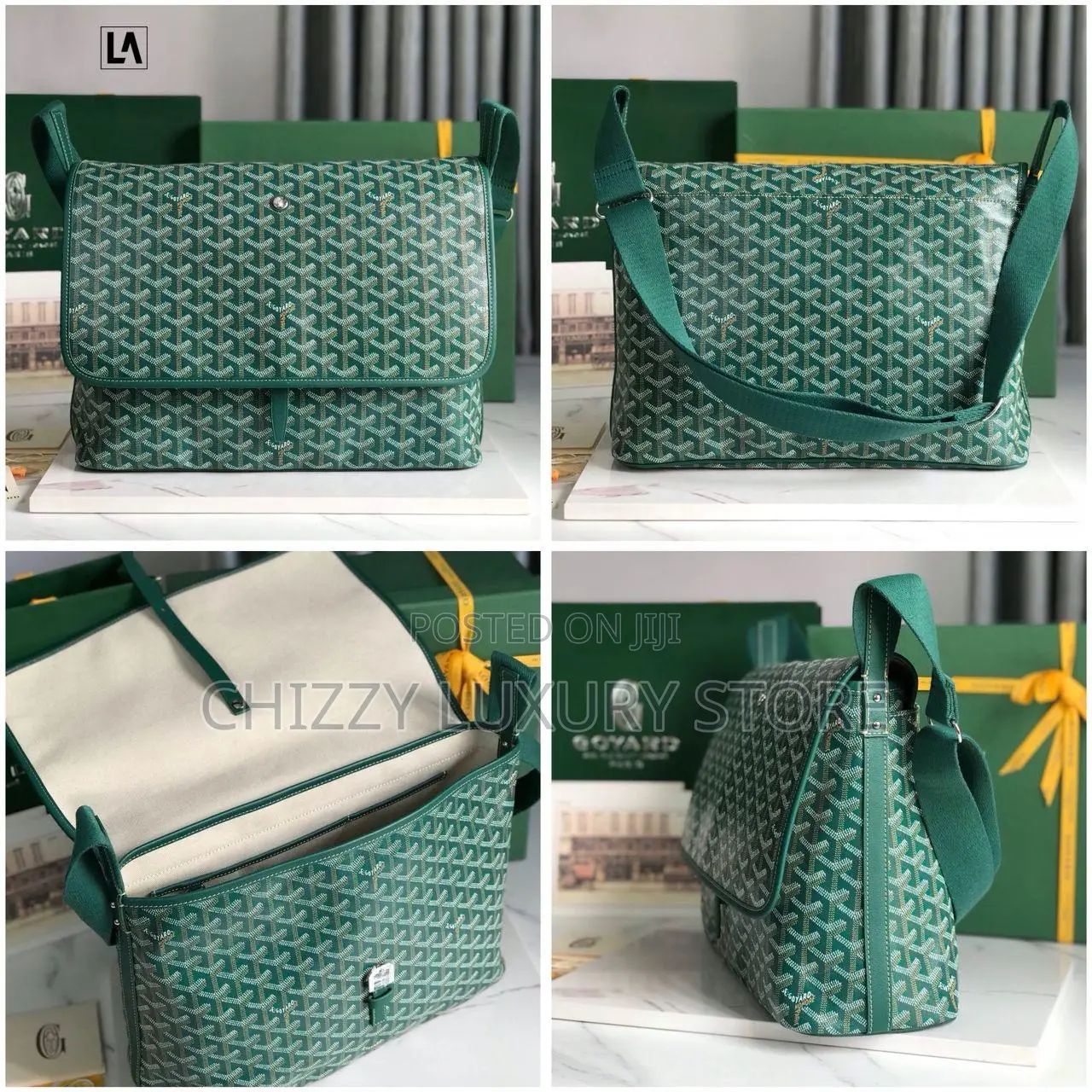 Goyard Quality Luxury Men Genuine Leather Crossbag