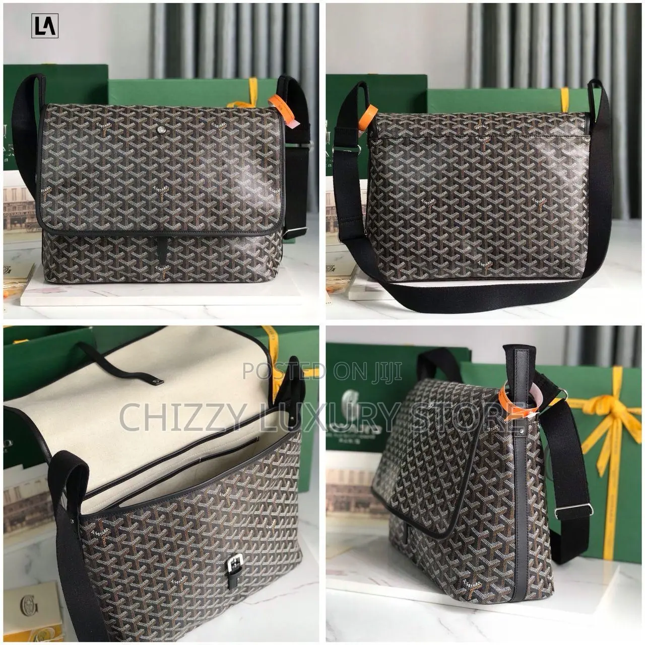 Goyard Quality Luxury Men Genuine Leather Crossbag
