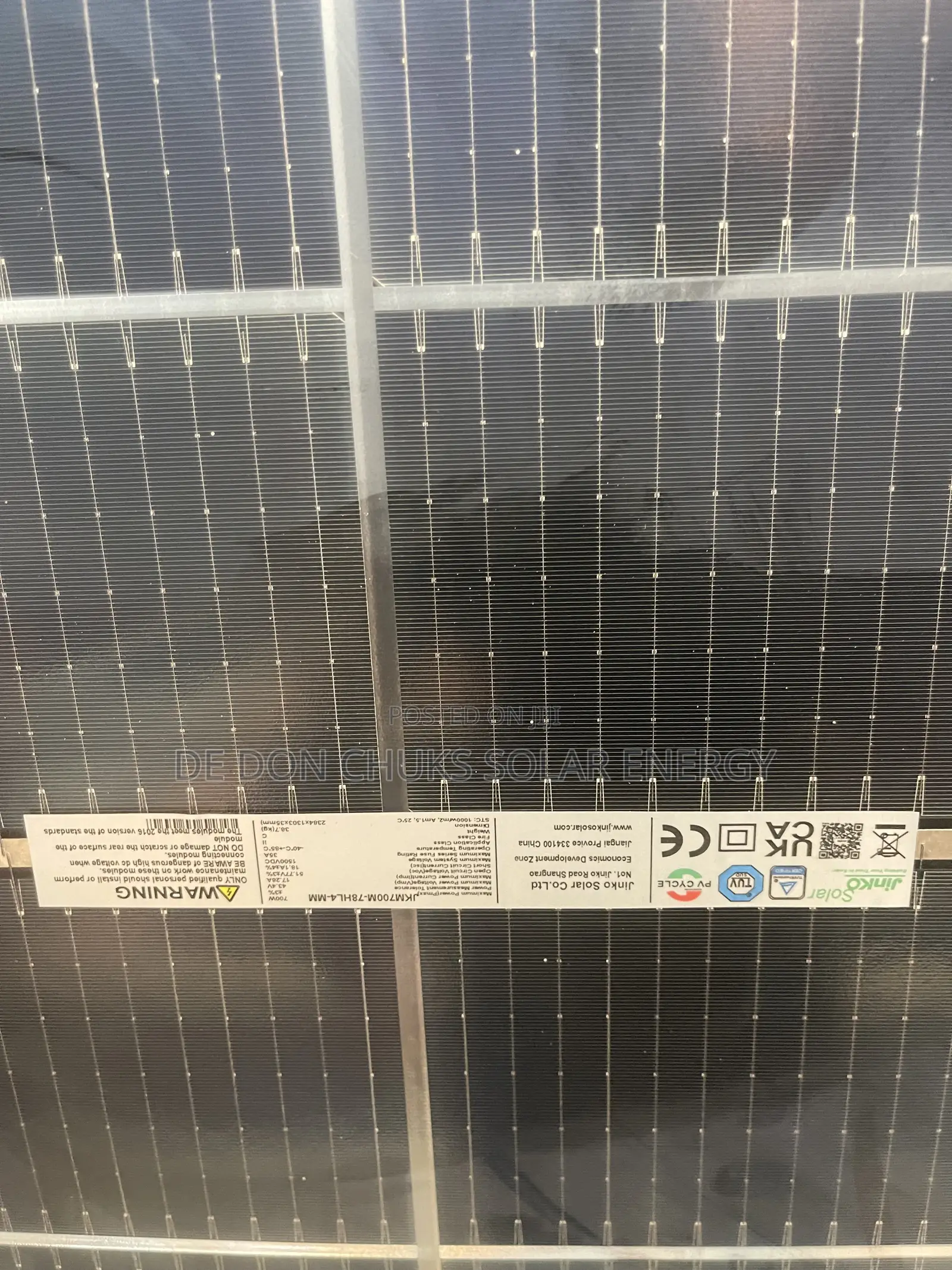 650w Jinko Solar Panel