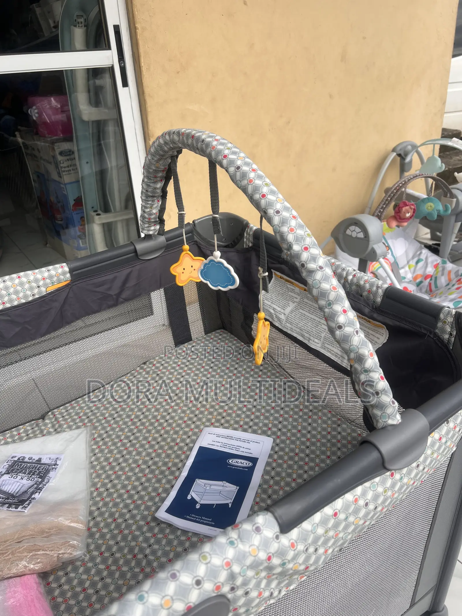 Graco Imported Baby Cot With Brand New Baby Net for Mosquito
