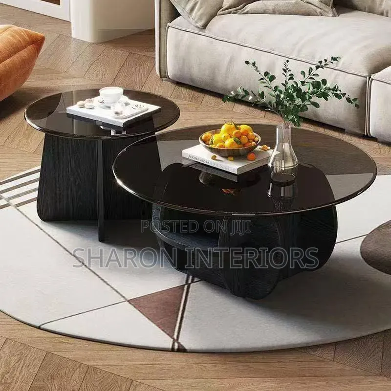 The Sculpted Noir Glass Table