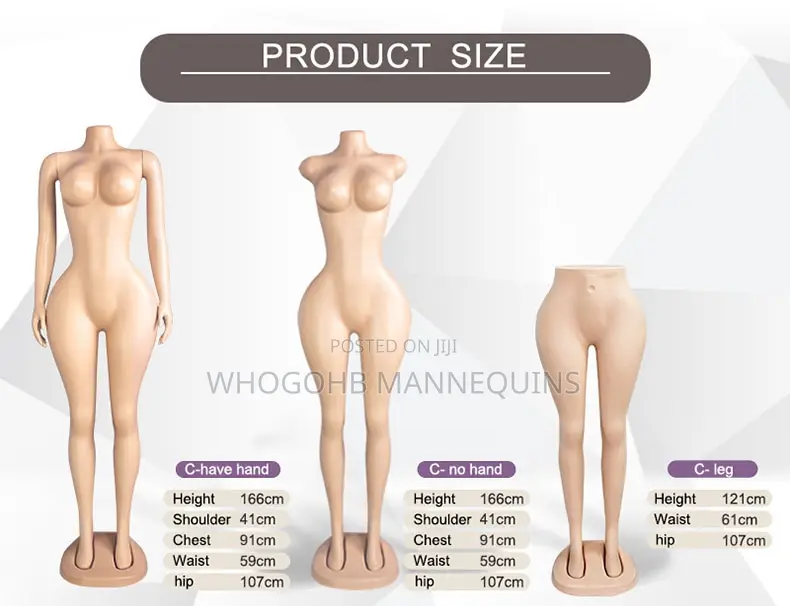 Round Hips BBL Plastic Female Mannequin