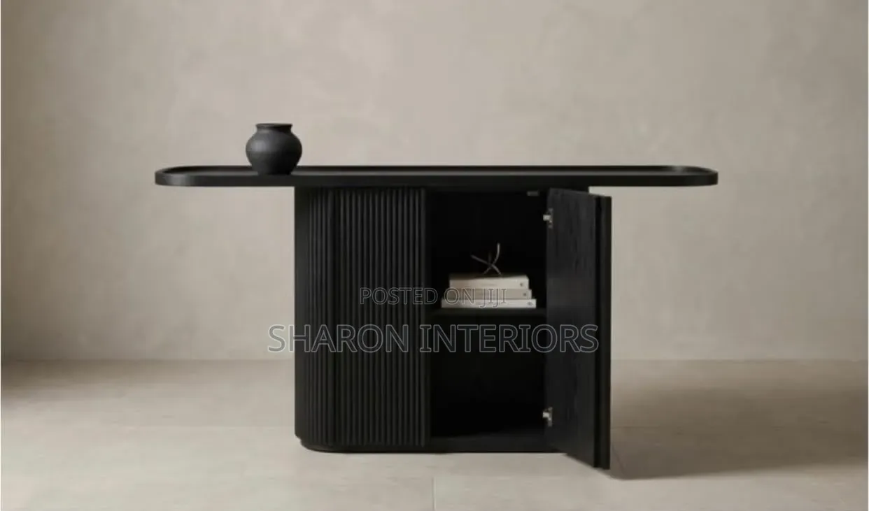 The Fluted Black Console Cabinet