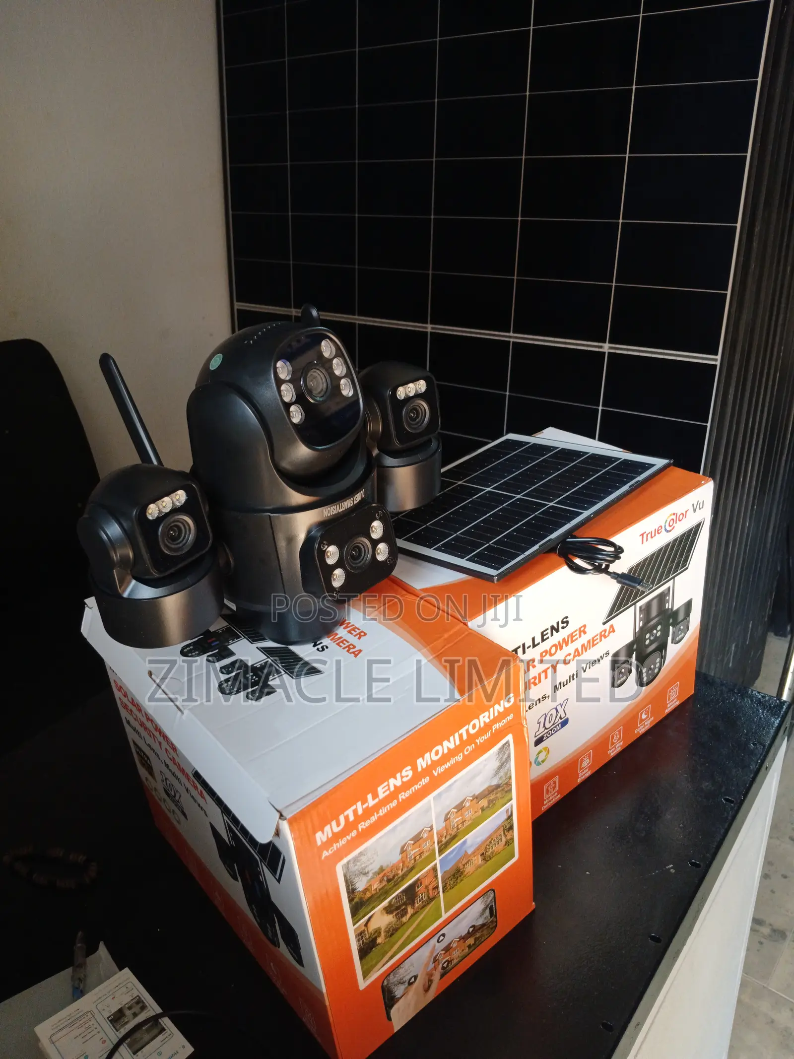 4-lens Solar Cctv Camera – Wireless Indoor / Outdoor Security Camera