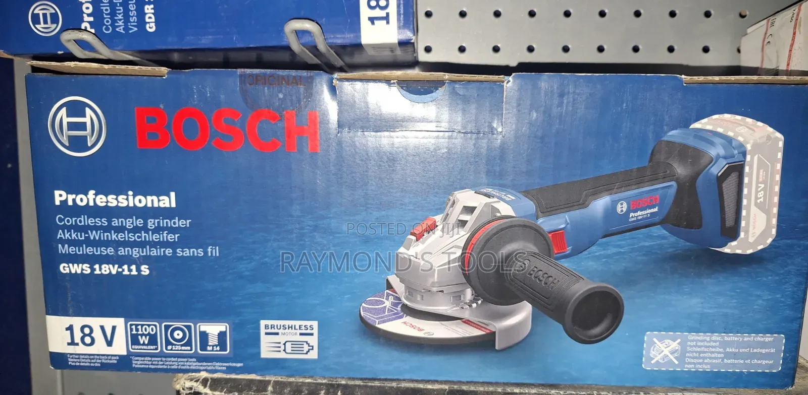 GWS 18v-11s Cordless Bosch Angle Grinder 5inch