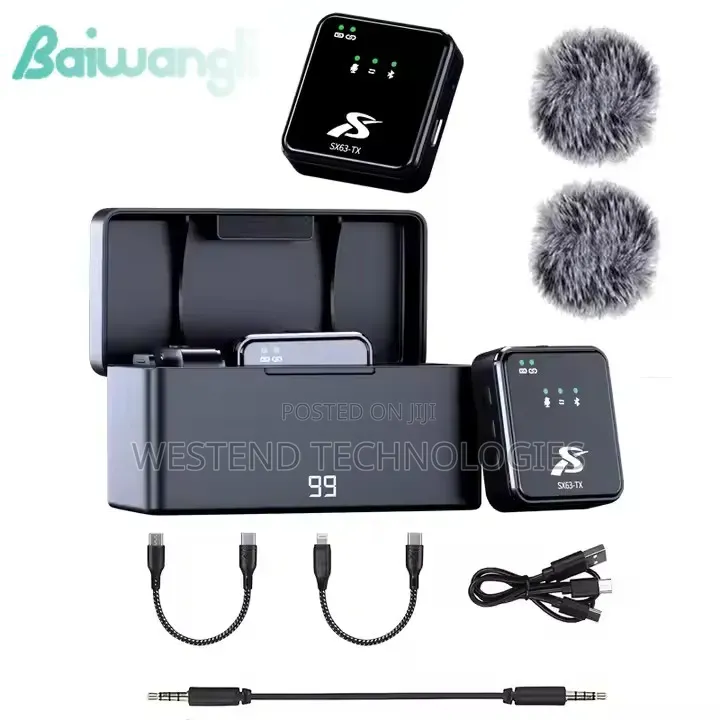 Sx63 Collar Lavalier Wireless Microphone Anc for iPhone, Type C 3.5mm