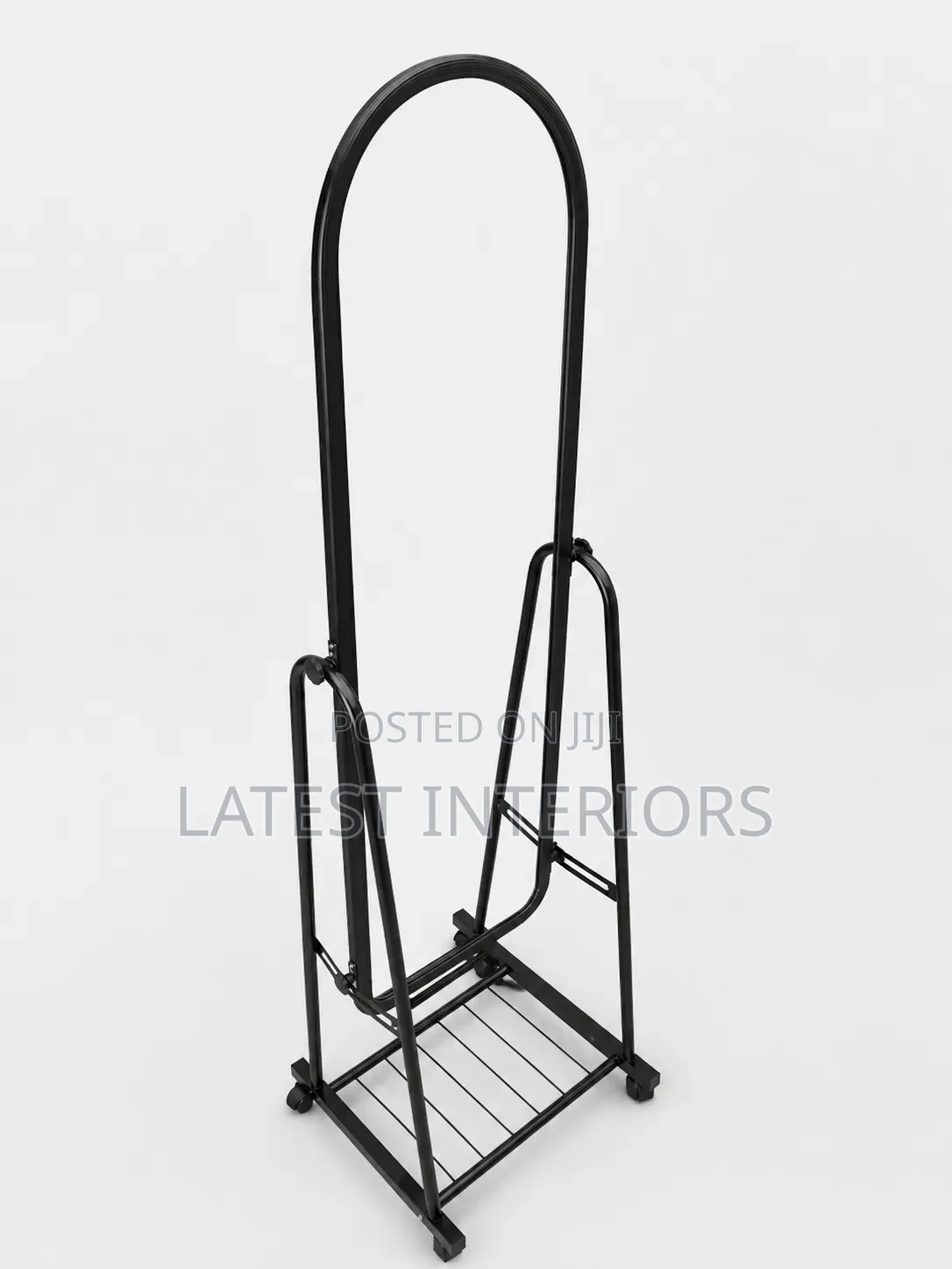 Movable Standing Dressing Mirror With Storage Shelf