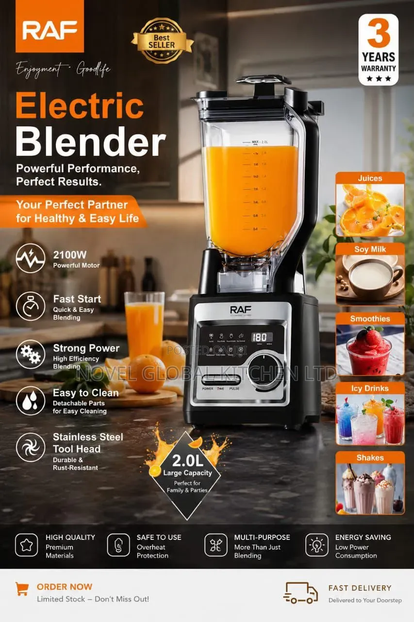 New Raf 2l Monster Heavy Duty Blender