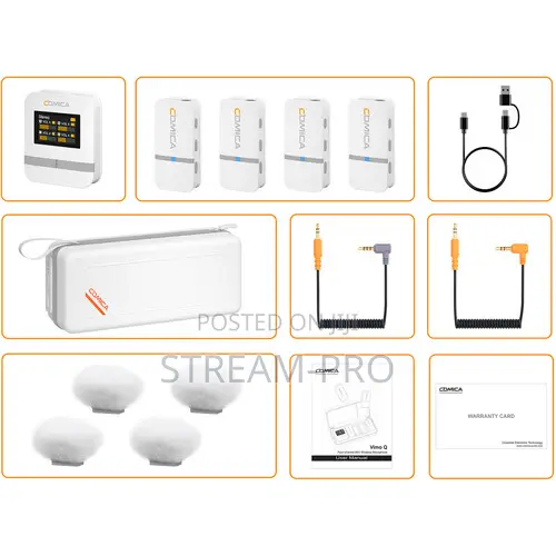 Comica Audio Vimo Q Mini 4-Person Wireless Microphone System (White)