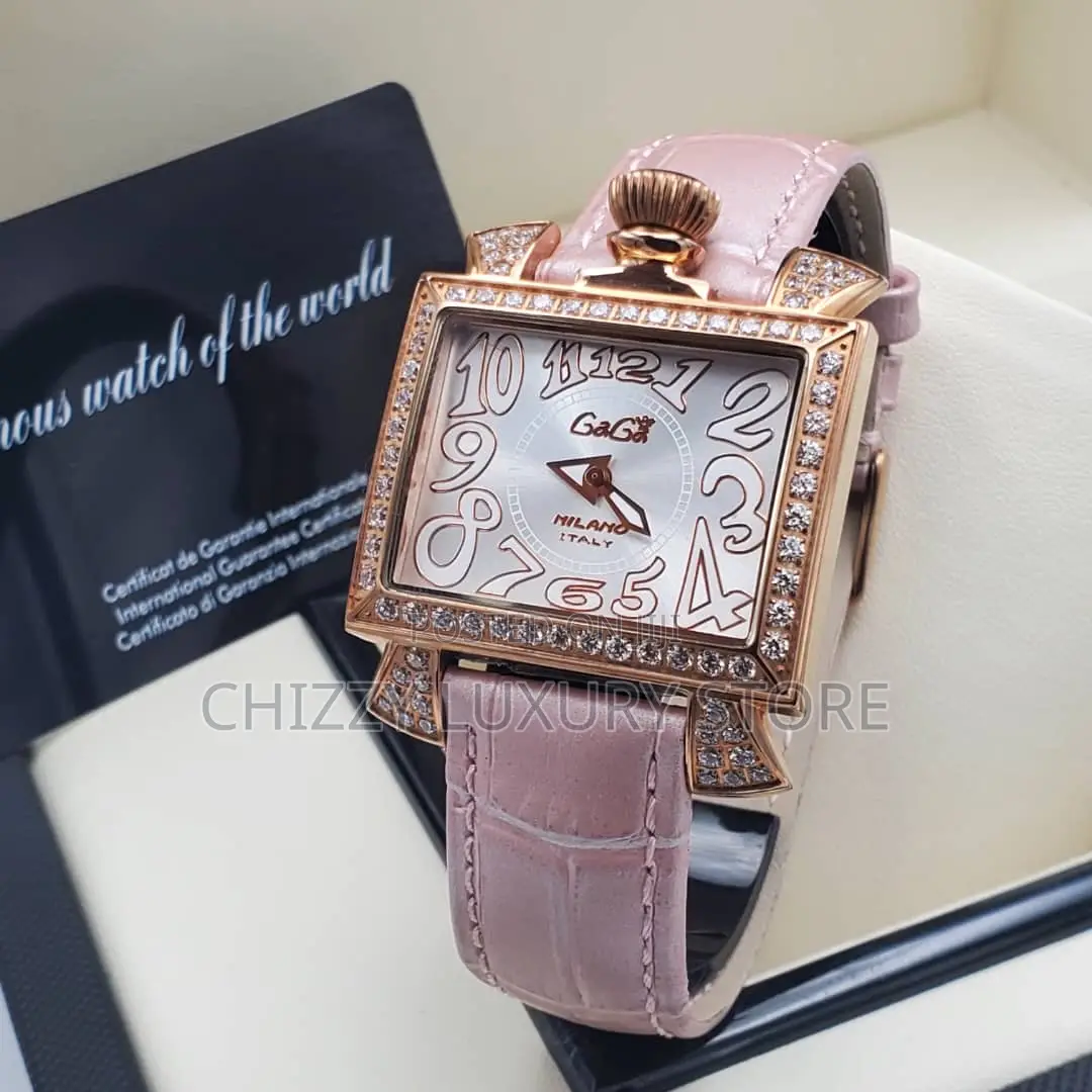 Gaga Quality Luxury Unisex Genuine Leather Wristwatch