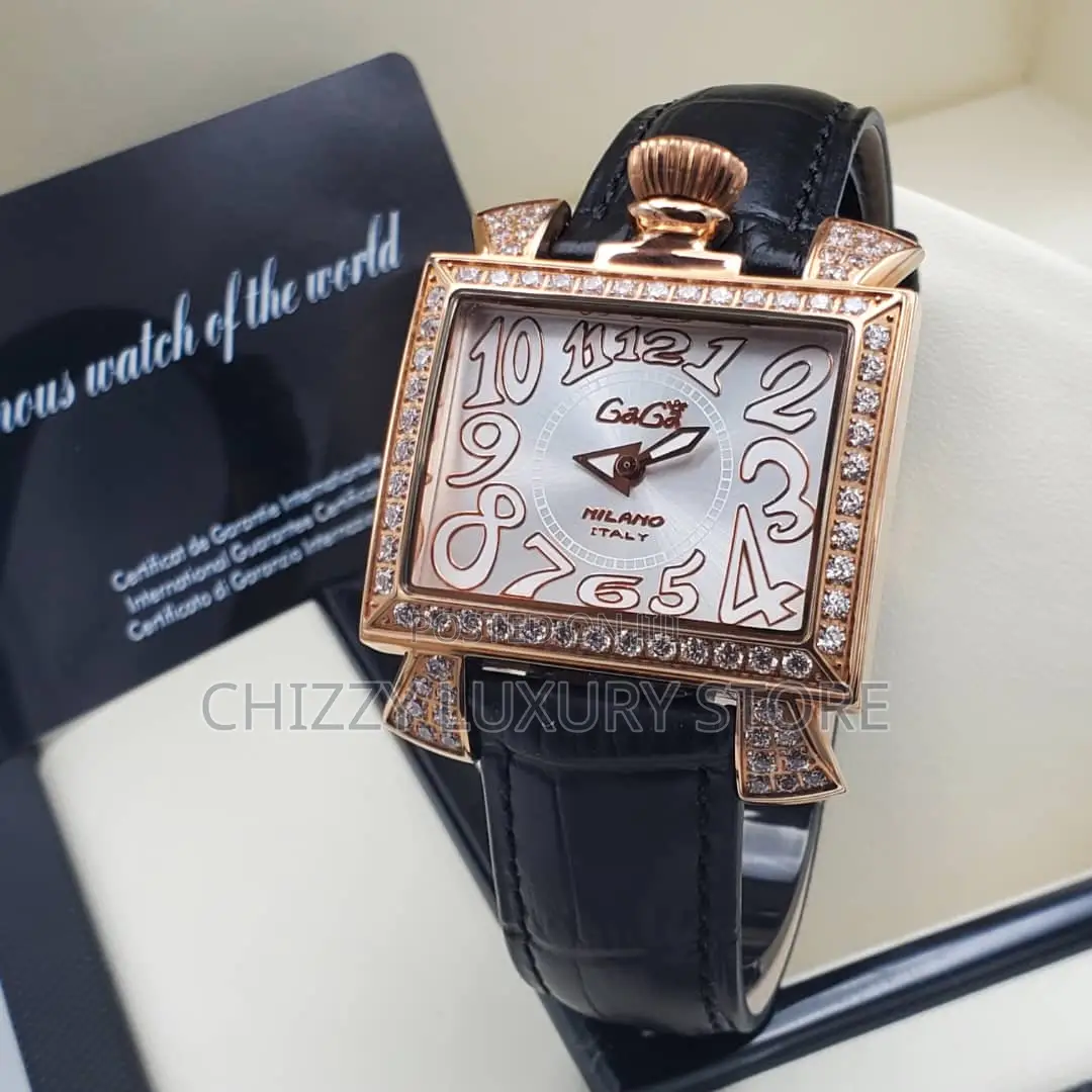 Gaga Quality Luxury Unisex Genuine Leather Wristwatch