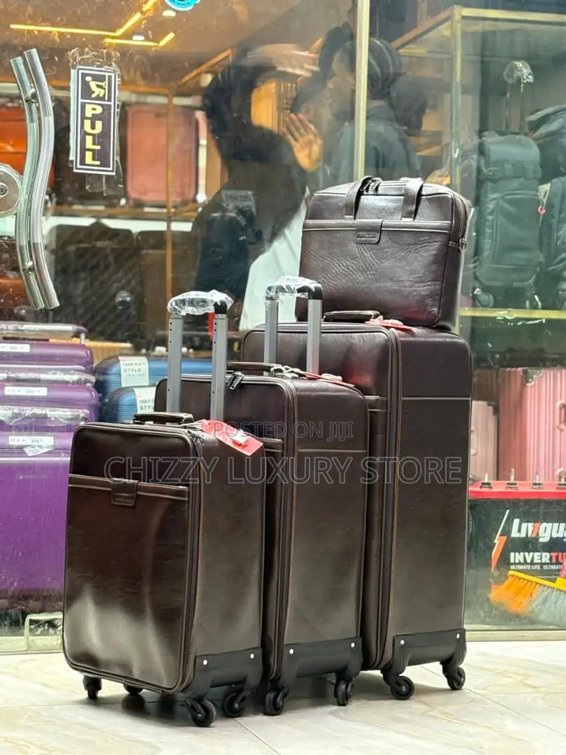 High Quality Luxury Genuine Leather Travel Luggage