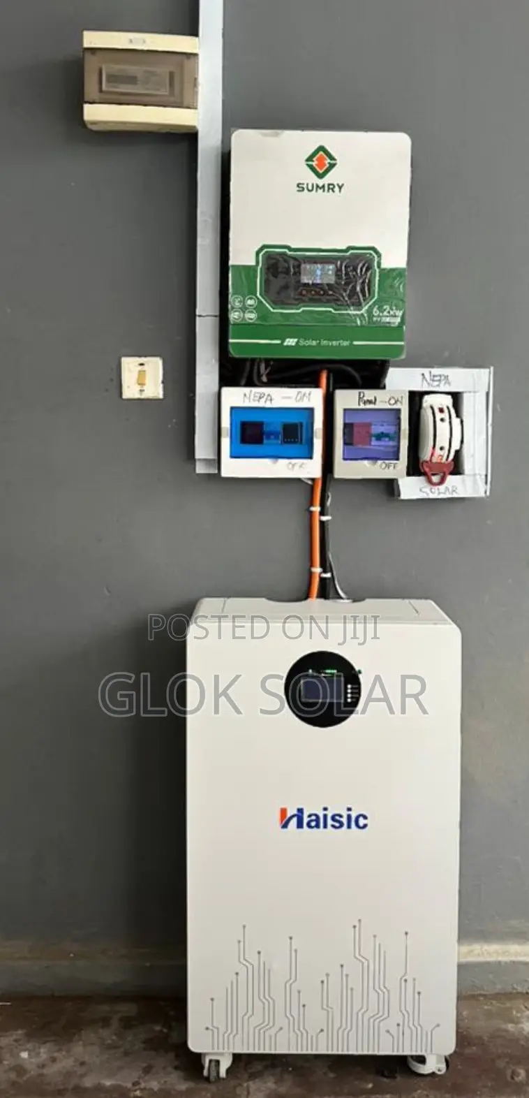 Haisic 15kwh 48v and 6.2kva Hybrid Inverter