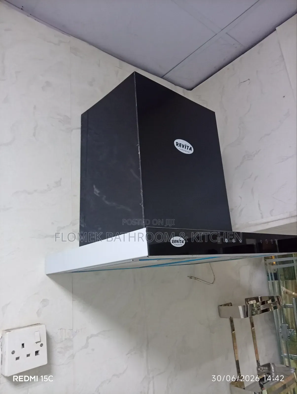 Revita 60cm Black Kitchen Hood – Powerful Stylish.